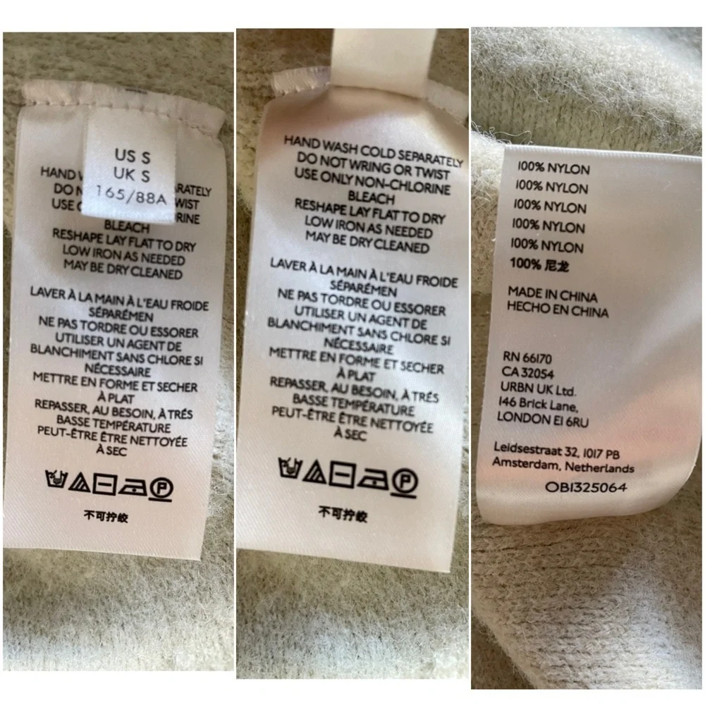 Free People Oversized Sweater Women’s S Marzipan Ivory V Neck Pullover Boho Soft - Picture 14 of 14